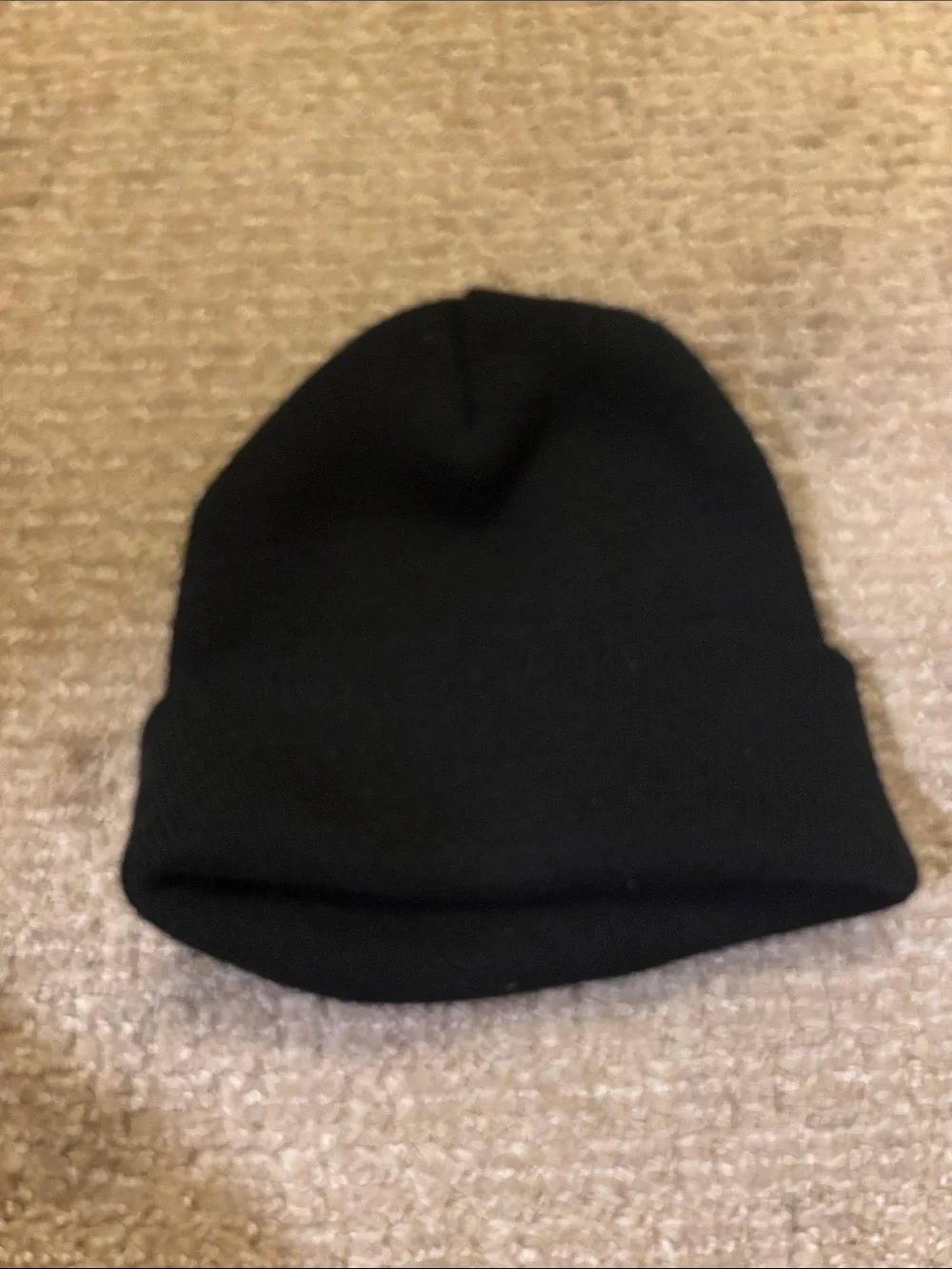 Catalina Island Black Knit Beanie Hat Embroidered